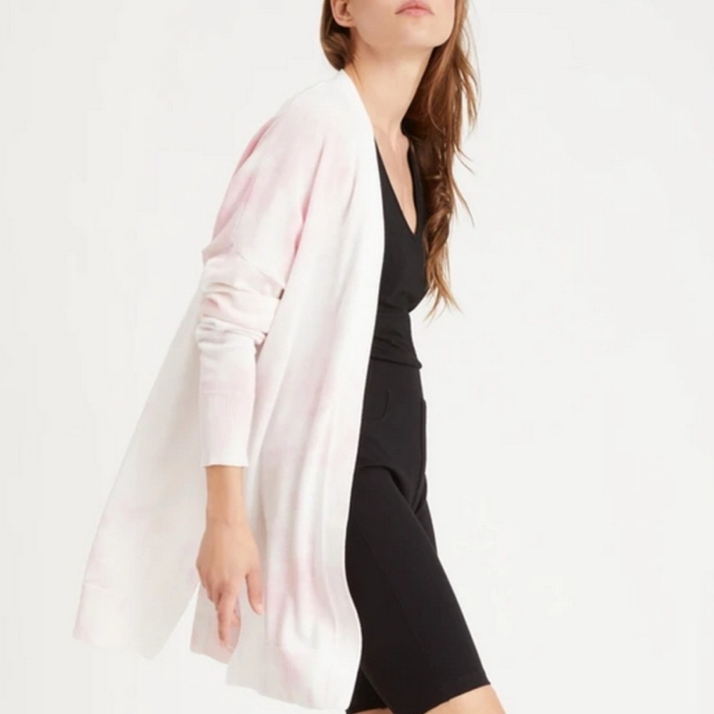 Sanctuary Pink and White Tie-Dye Cardigan